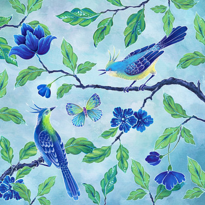Bird Illustration - Wrapped Canvas Print