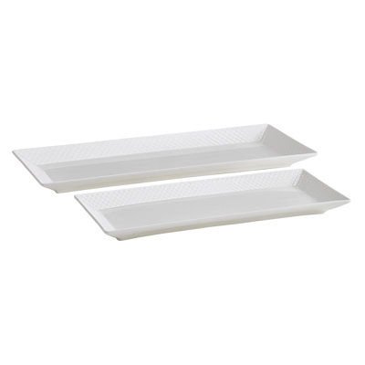 Trellis Chip Resistant Bone China Serving Platters