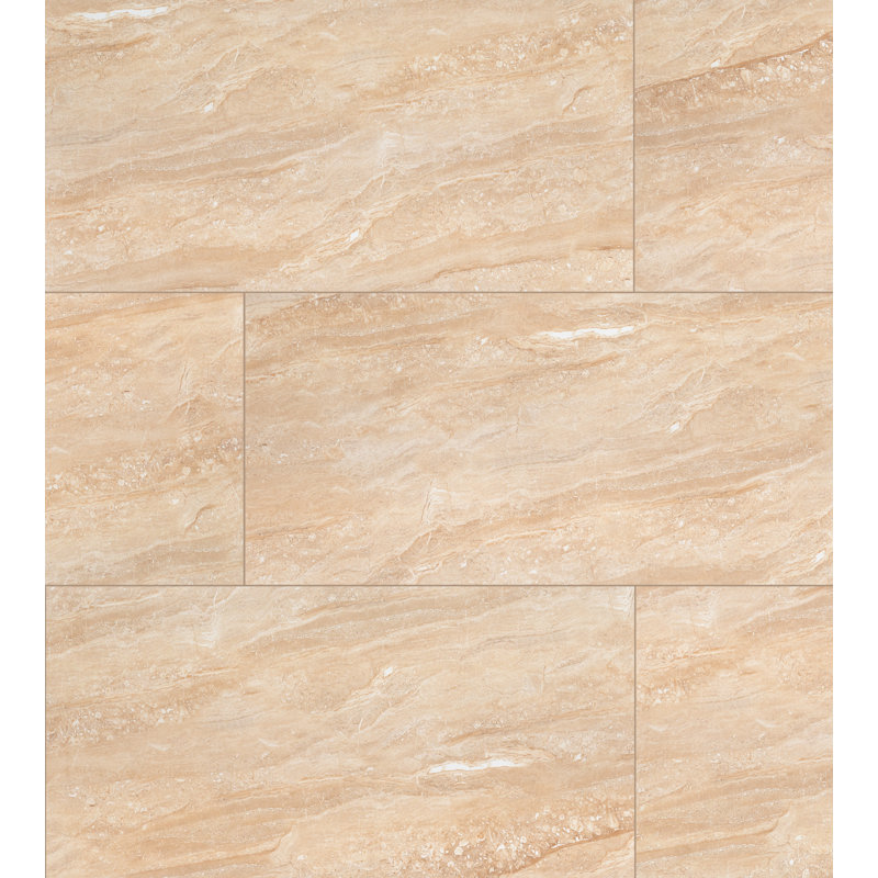 Aria Azira 24 in. x 48 in. Polished Porcelain Stone Look Floor and Wall Tile, Aurume