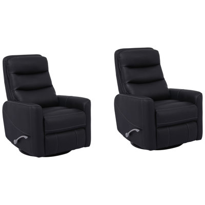 Casarez 31" Upholstered Manual Swivel Glider Recliner with Recessed Arms