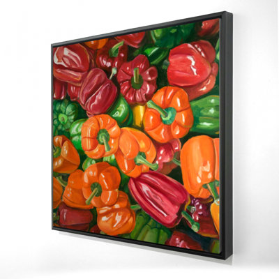 A Lot Of Peppers Print On Canvas