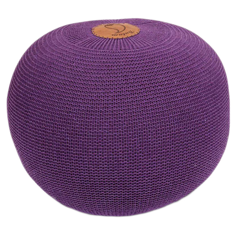 Pouf rond de 19 po de largeur, Mauve