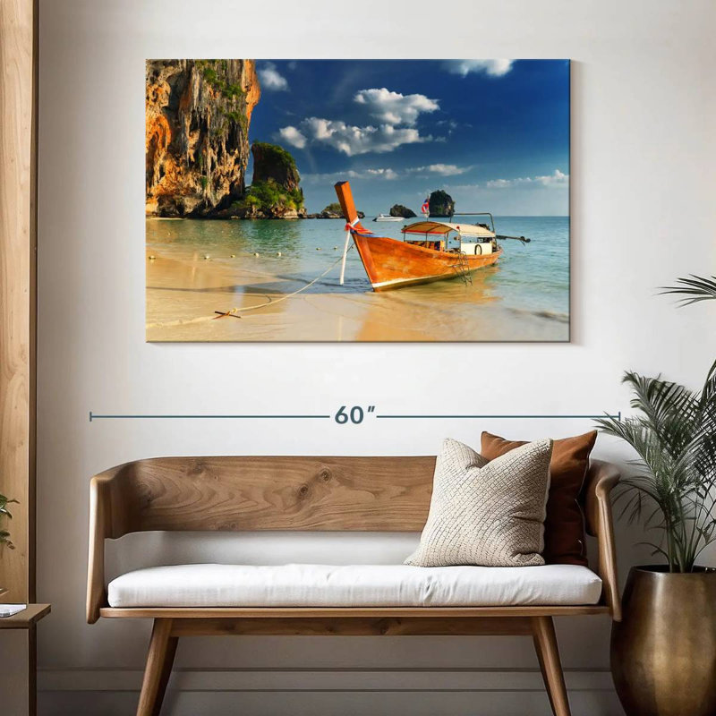 Bateau Mehar à Railay Beach, H 32 po x l 48 po