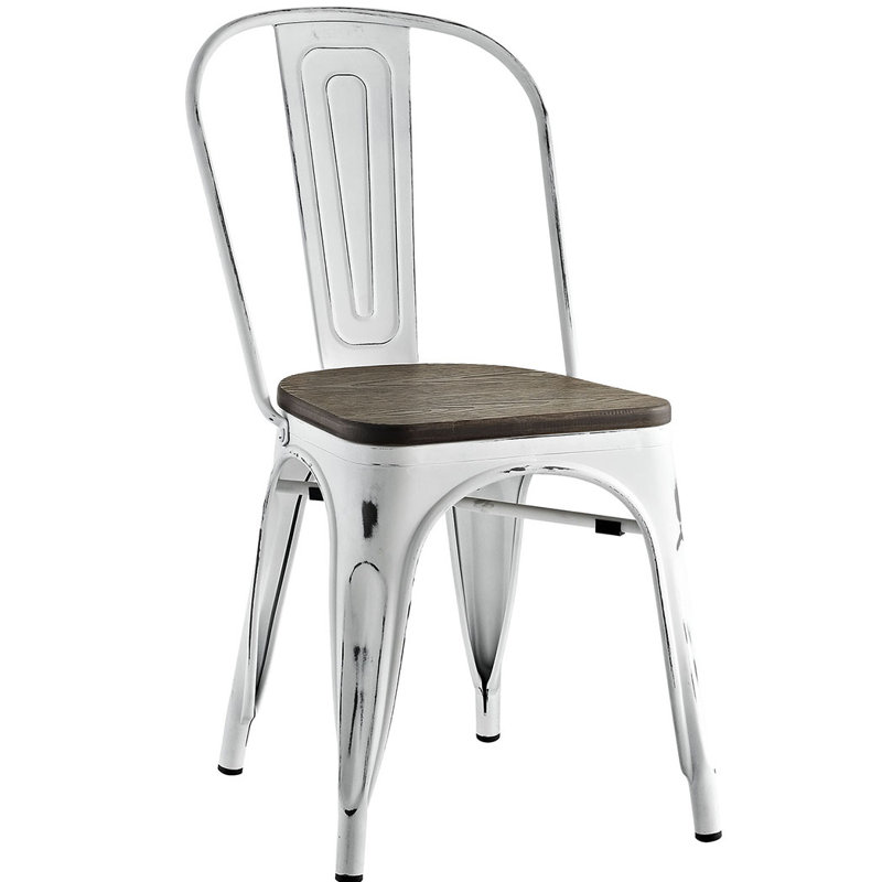 18'' H Stacking Side Chair, White