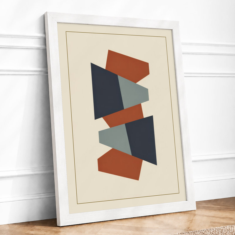 Forms Geometric - Framed Print, A3 - 42.0 x 29.7 cm, White