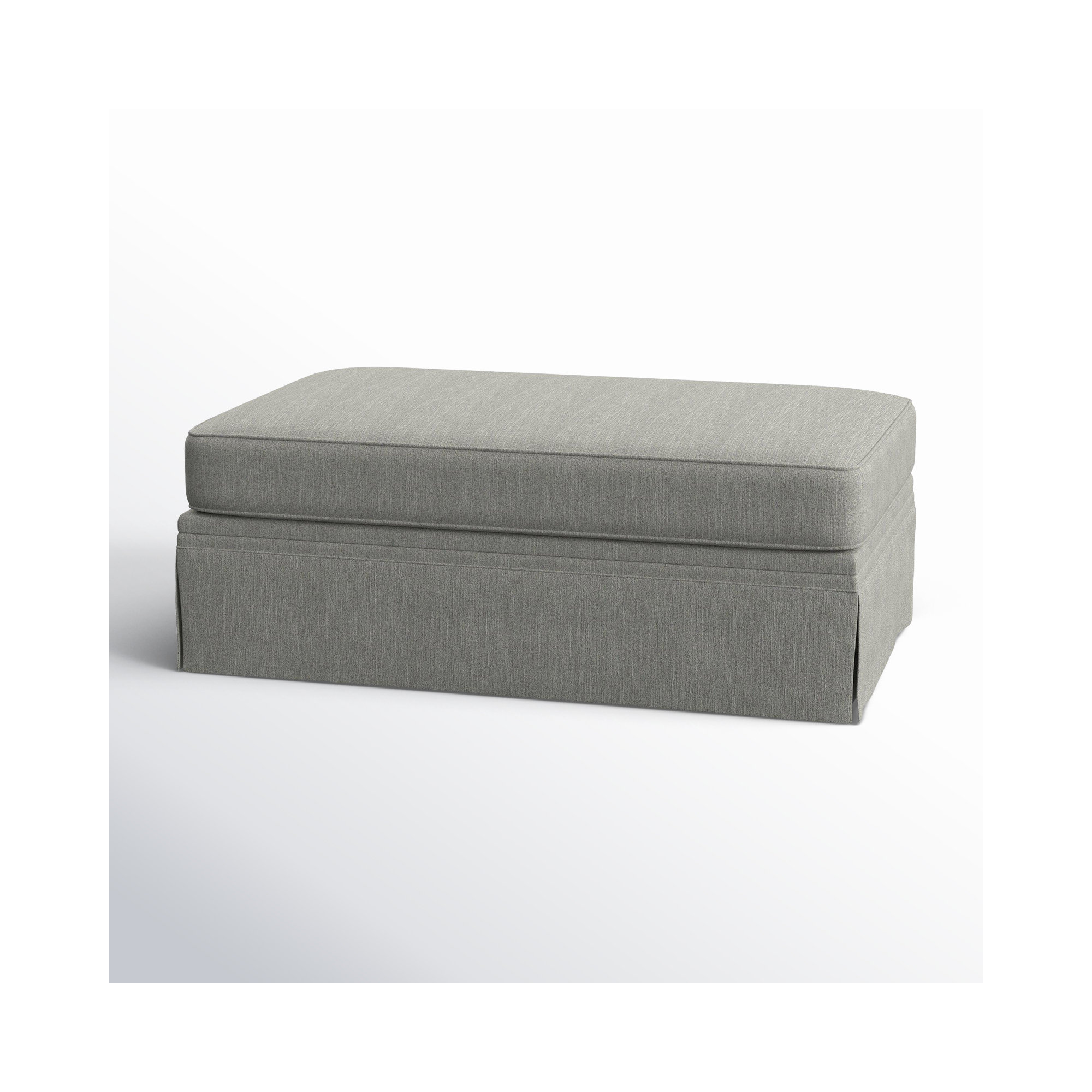 Shelby Upholstered Storage Ottoman, Beat Ash Performance