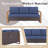 Drazen Outdoor Wicker Sofa Set - 3-Seat Sofa & 2 Ottomans For Patios & Gardens-1089863238-1089863235