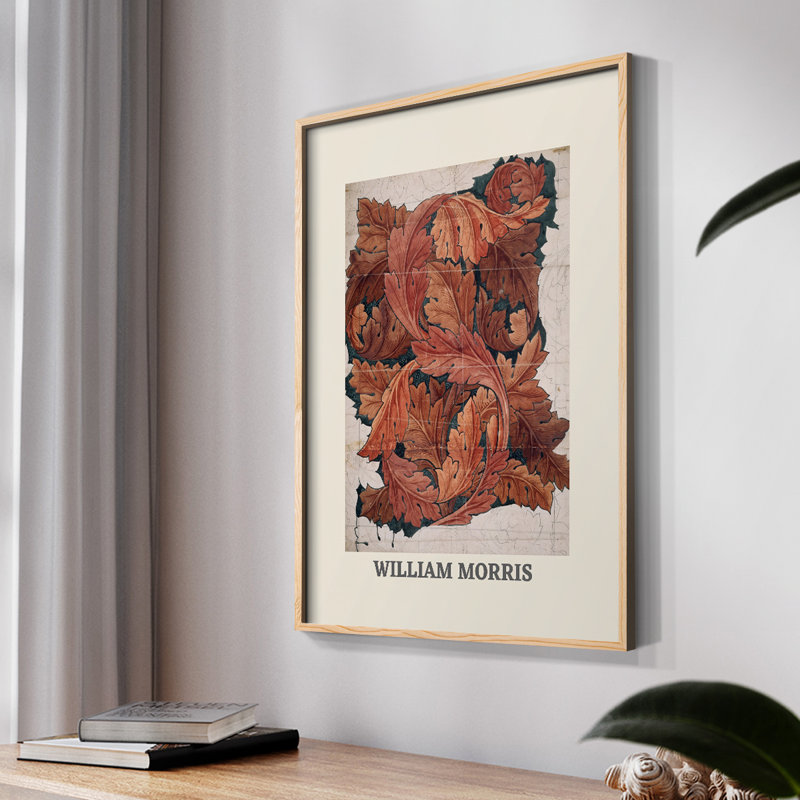 William Morris, reproduction encadrée III, Naturel, H 14 po x l 11 po