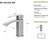 Modern Bathroom Sink Faucet - Lever Handles, 7.09" Package Width, 6.72" High Stain- Finish, 1.94" Brushed Nickel-121627688