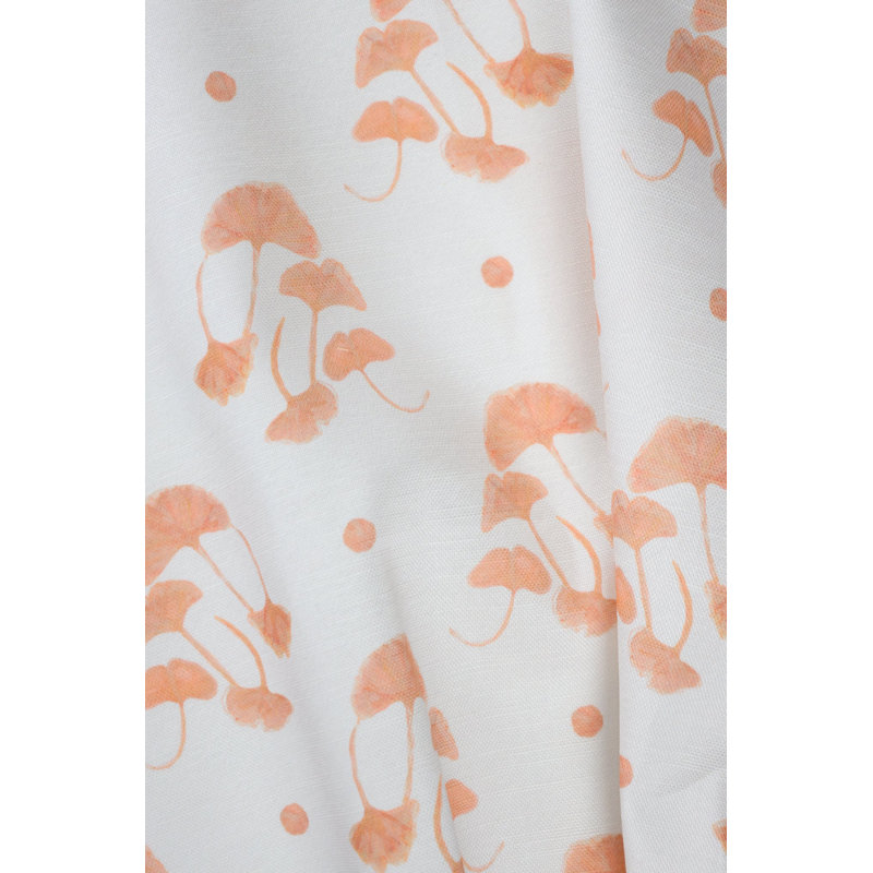 Ginkgo Square Pillow Cover & Insert, Peach Floral, 24"H x 24"W