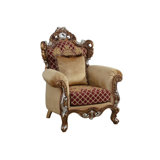 3 Pieces  Emperador Iii Sofa Set Red Gold Fabric