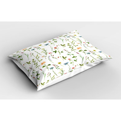Spring Polyester Floral Sham Set