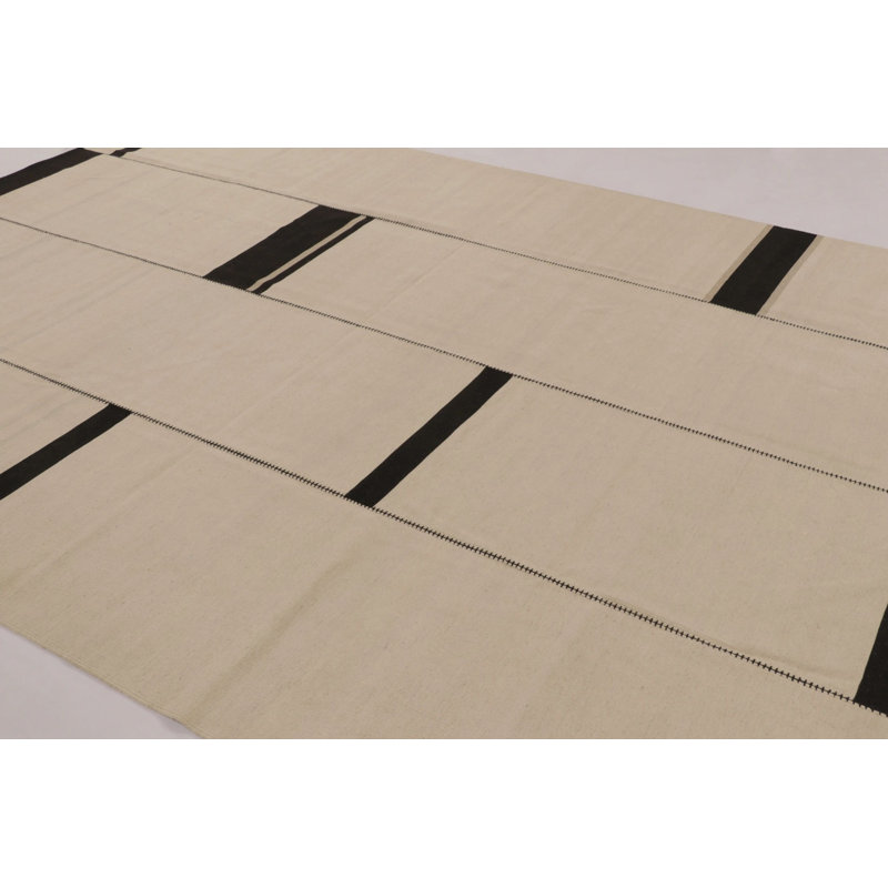 Hand Woven Kilim Wool Striped Area Rug