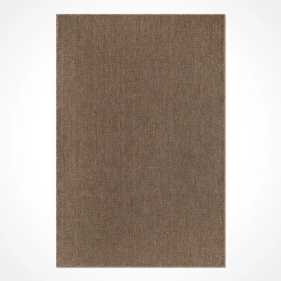 Tapis en polypropylène noir antidérapant Dafne résistant aux taches et facile à nettoyer