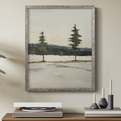«Vintage Landscape XXIV», reproduction encadrée - bois massif