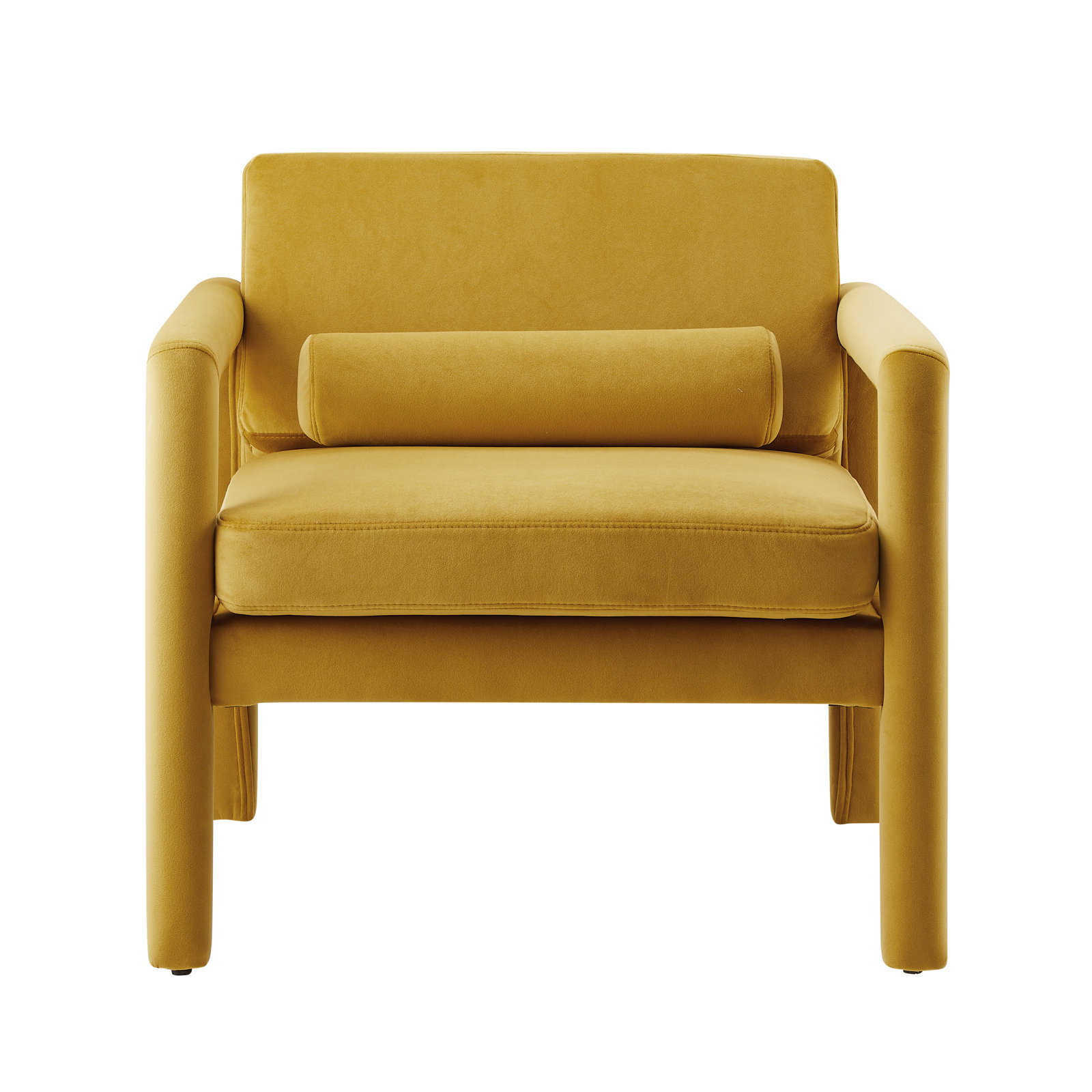 Solaris Velvet Armchair, Yellow Velvet