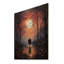 Couple romantique, paysage embrassant le coucher de soleil II sur bois-972220502