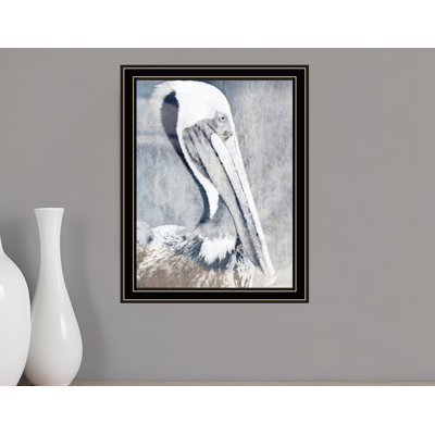 PELICAN, impression murale encadrée noire