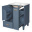 Meuble-lavabo 24 po avec lavabo, armoire de salle de bain avec tablette de porte, tiroir profond, panier coulissant à 2 niveaux