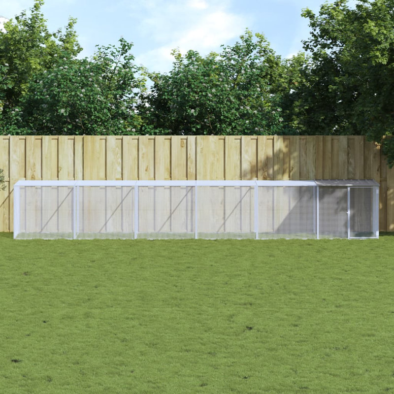 Jeffersonville Chicken Coop, 90cm H x 603cm W x 98cm D, Light Grey