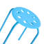 Ensemble de 6 tabourets d'appoint empilables en métal bleu - Acier inoxydable-1396414996