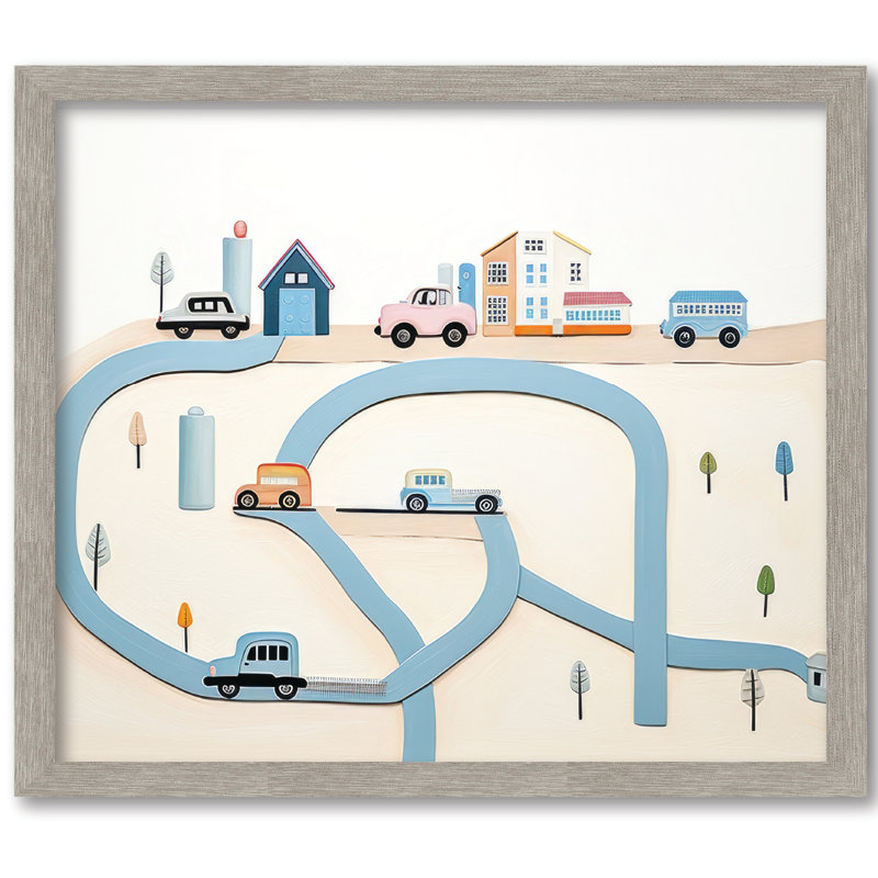 Panneau encadré Wheels-Roadway I 16 x 20
