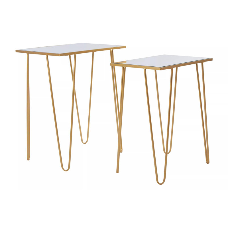 Elizalde Glass Top Nesting Tables