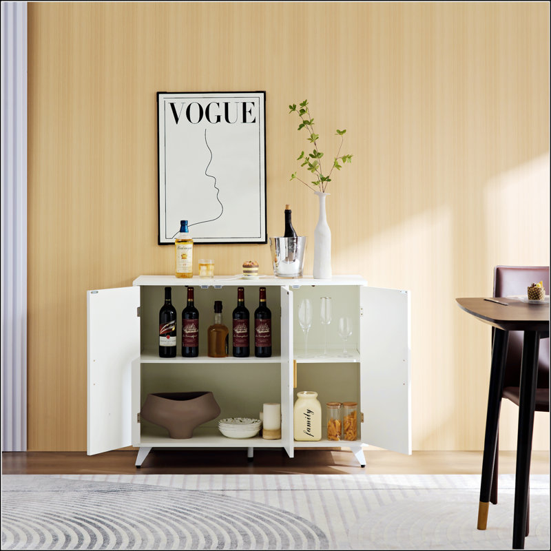 Buffet buffet avec 3 portes et tablettes amovibles