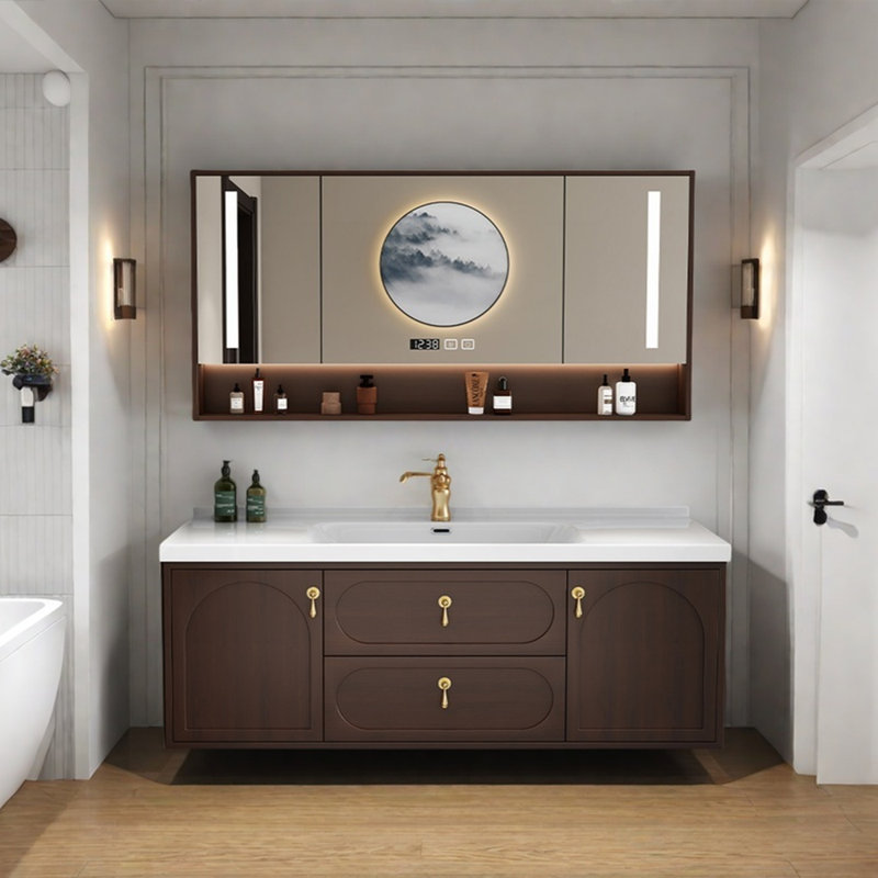 Chinese style bathroom cabinet light luxury, 21.65" H x 51.18" W x 21.65" D