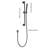28-inch Slide Bar Handheld Shower With 59-inch Hose - Adjustable Height Head Nozzles, Stainless Steel Matte Black And Adjustable, Nozzles Strong Finish