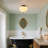 Milk Glass Semi Flush Mount Ceiling Light