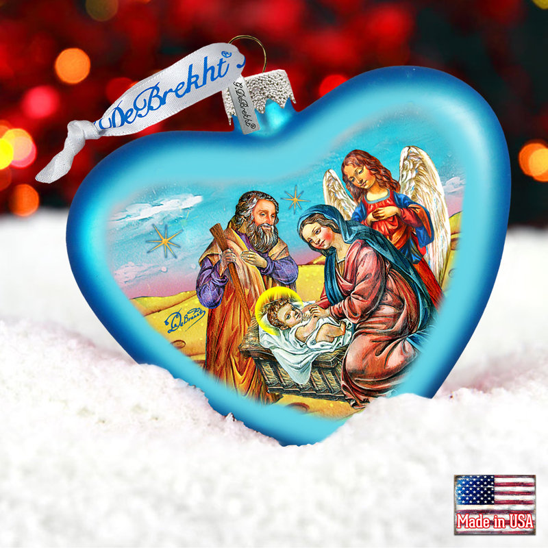 Holiday 3.5'' Handmade Glass Holiday Shaped Ornament