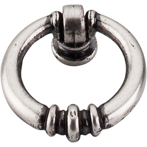 Newton Ring 1 5/8" Length Round Knob, Pewter Antique
