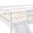 Loft Bed with Slide, Multifunctional Design, Full (White)