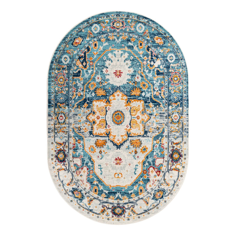 Hageman Oriental Indoor Rug, Oval 4' x 6'