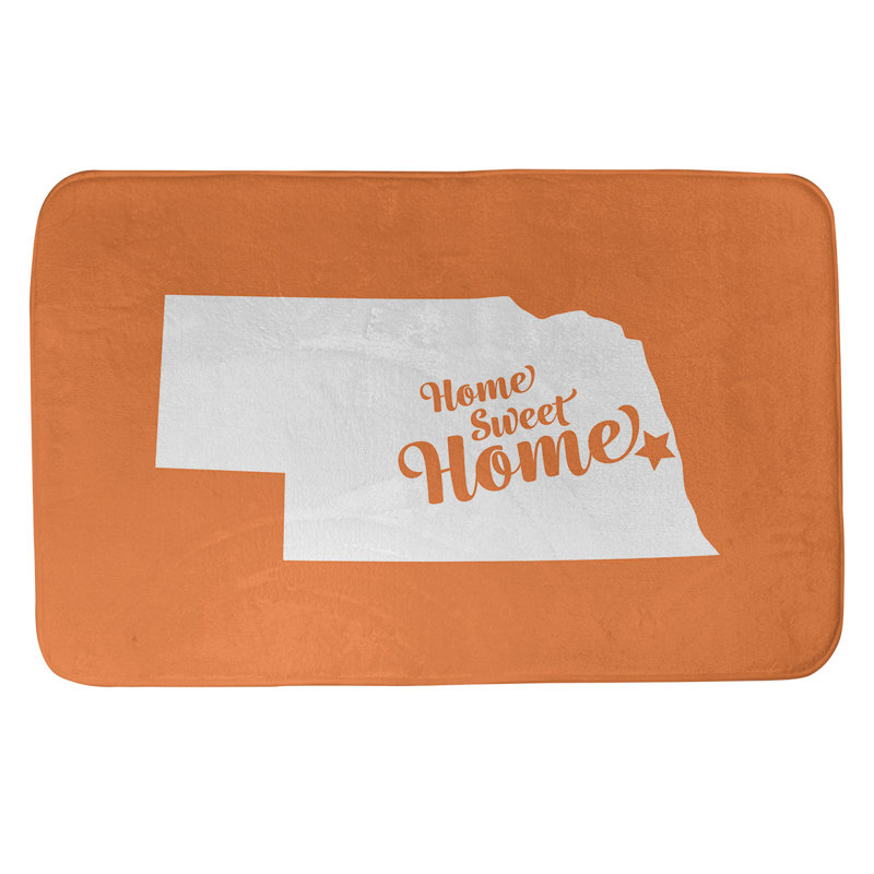 Tapis pour salle de bain allentown pennsylvanie, l 17 po x L 21 po, Rouge, Omaha