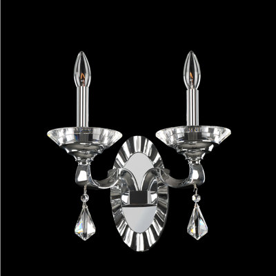 Cosimo 2 LT Chrome/Clear Wall Sconce Allegri