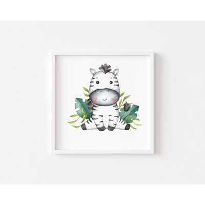 Cute Zebra - Print on Plastic / Acrylic