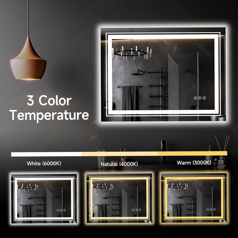 20x28 Inch Frameless LED Bathroom Mirror,Smart Mirror, 20" x 28"