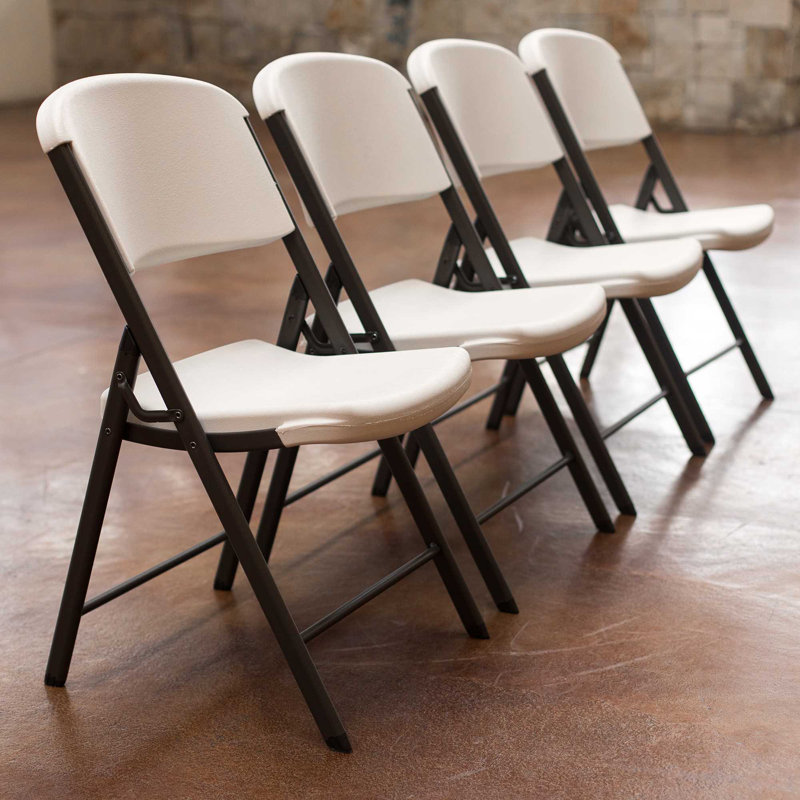 Chaise pliante en plastique Classic Classic, Amande