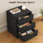 Ensemble de 3 armoires de rangement basses à 3 tiroirs, commode compacte moderne pour chambre à coucher, salon ou vestibule-87081590