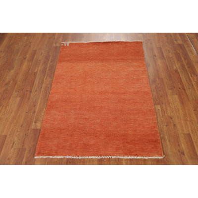 Orange Gabbeh Modern Foyer Rug 3x4