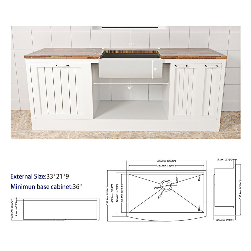 Farmhouse Apron Front Kitchen Sink