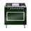 Cuisinière ILVE Nostalgie II Series 36 po à double combustible avec 6 brûleurs scellés et plaque de cuisson (gaz naturel, porte pleine)