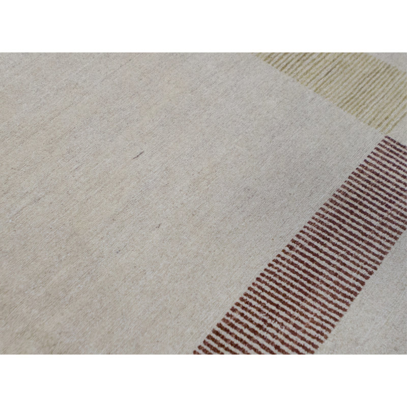 Gabbeh Hand-Knotted High-Quality Ivory Area Rug