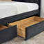 Structure de lit double capitonnée pleine grandeur avec deux tiroirs, structure de canapé-lit avec dossier confortable et accoudoirs, velours (79,5 po x 58 po x 25 po)-1989111905
