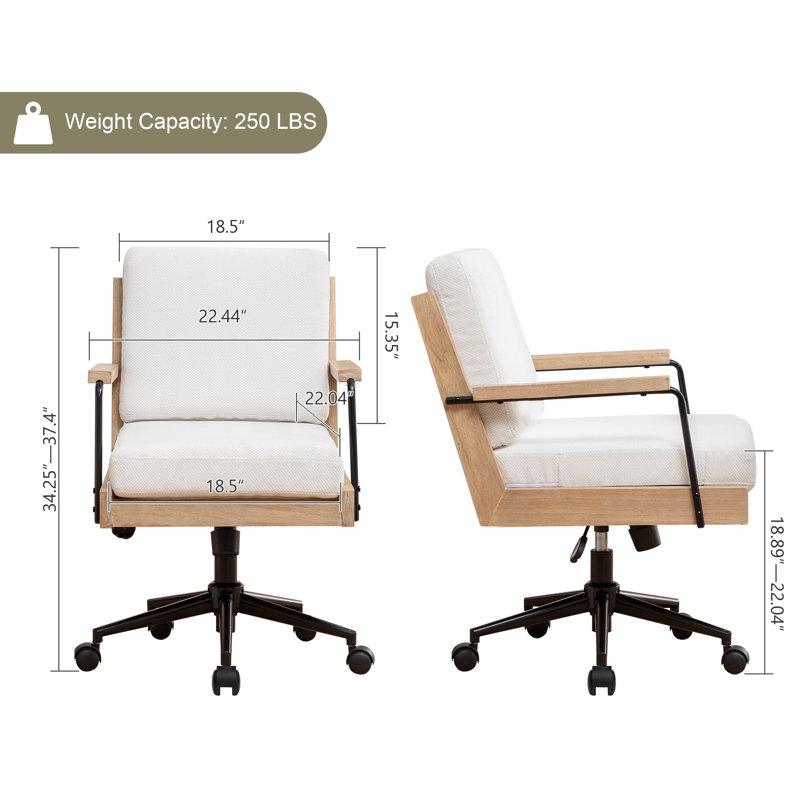 Chaise de bureau Camelo, Blanc