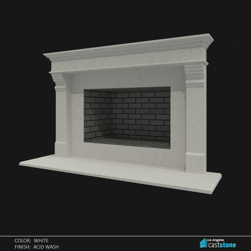 Bilanca Fireplace Surround, White Acid Wash
