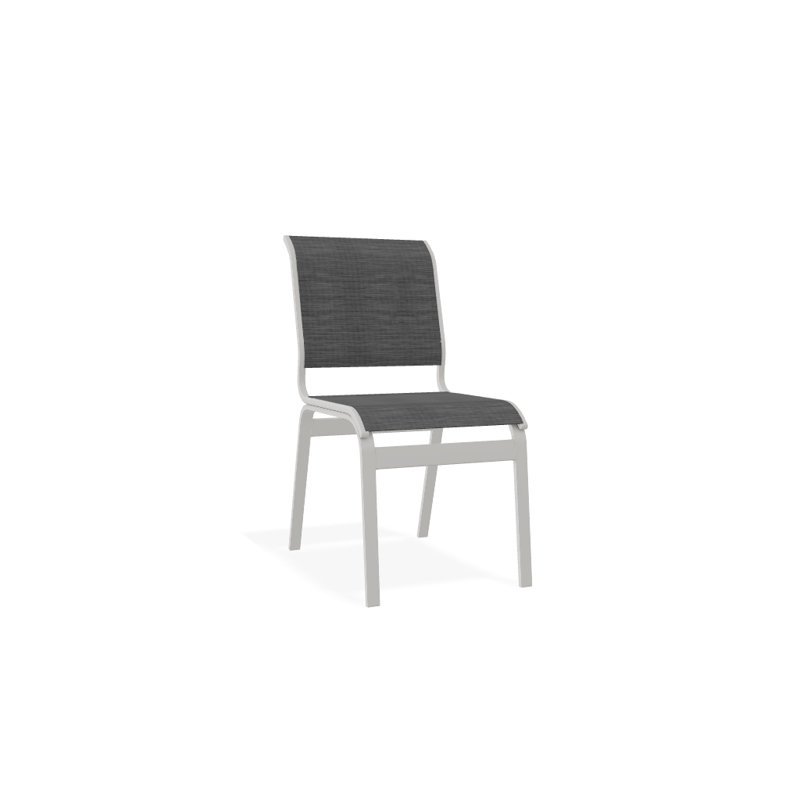 Chaise d'appoint de salle à manger Hiraku, Neige texturée, Gris anthracite Collect