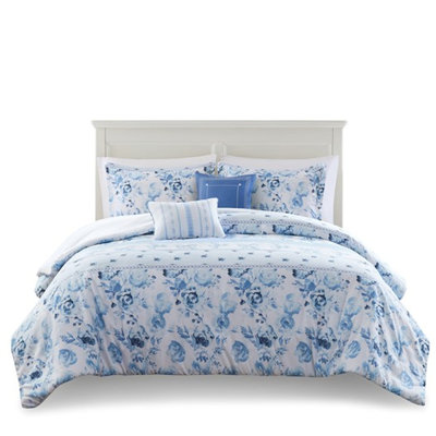 Comforter With Floral Stripes Filling 2 Shams And Throw Pillows Bedding  Vintage Striped Decorative Pillows